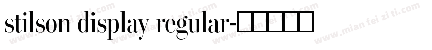 stilson display regular字体转换